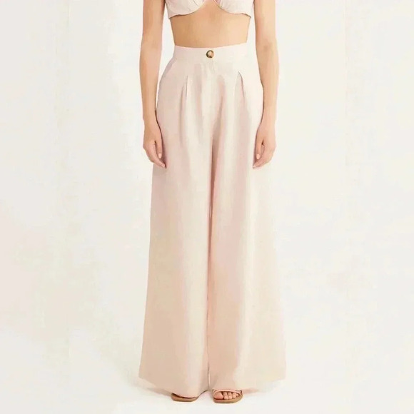 Anthropologie RUMER Luella Pants, Linen Pants, Cream/Tan, Size XXS - Picture 1 of 16